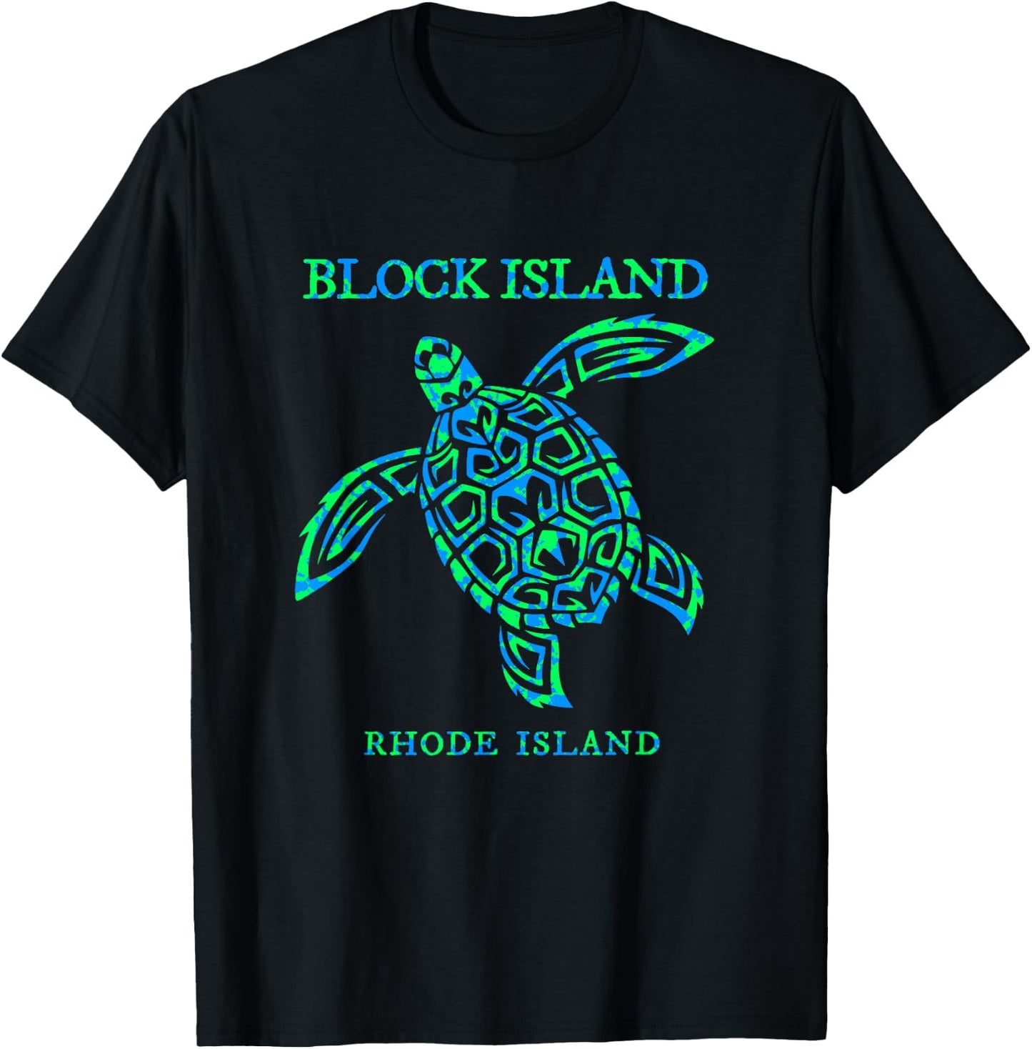 Block Island Rhode Island Sea Turtle Boys Girls T-Shirt - T-Shirt | Black