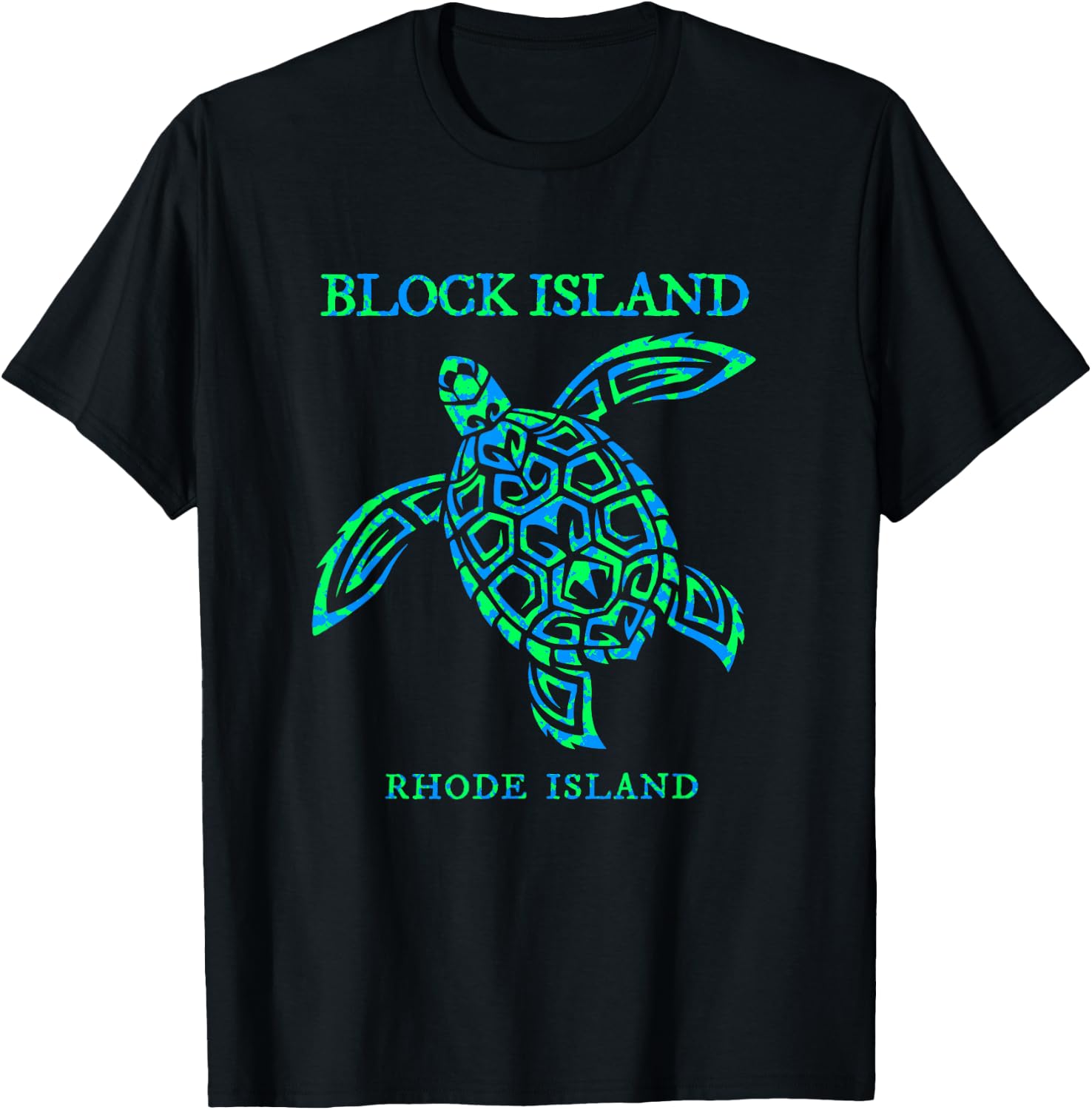 Block Island Rhode Island Sea Turtle Boys Girls T-Shirt - T-Shirt | Black