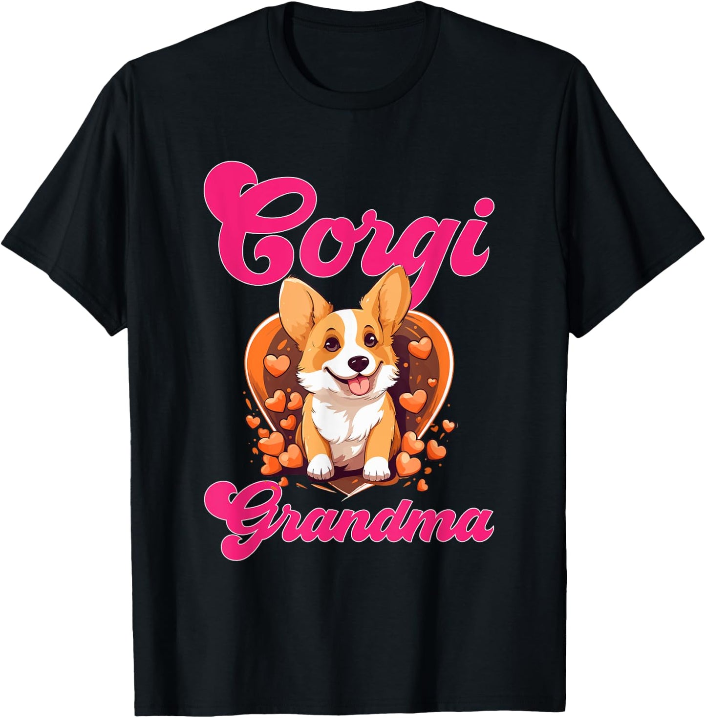Pembroke Welsh Corgi - Corgi Grandma T-Shirt - T-Shirt | Black