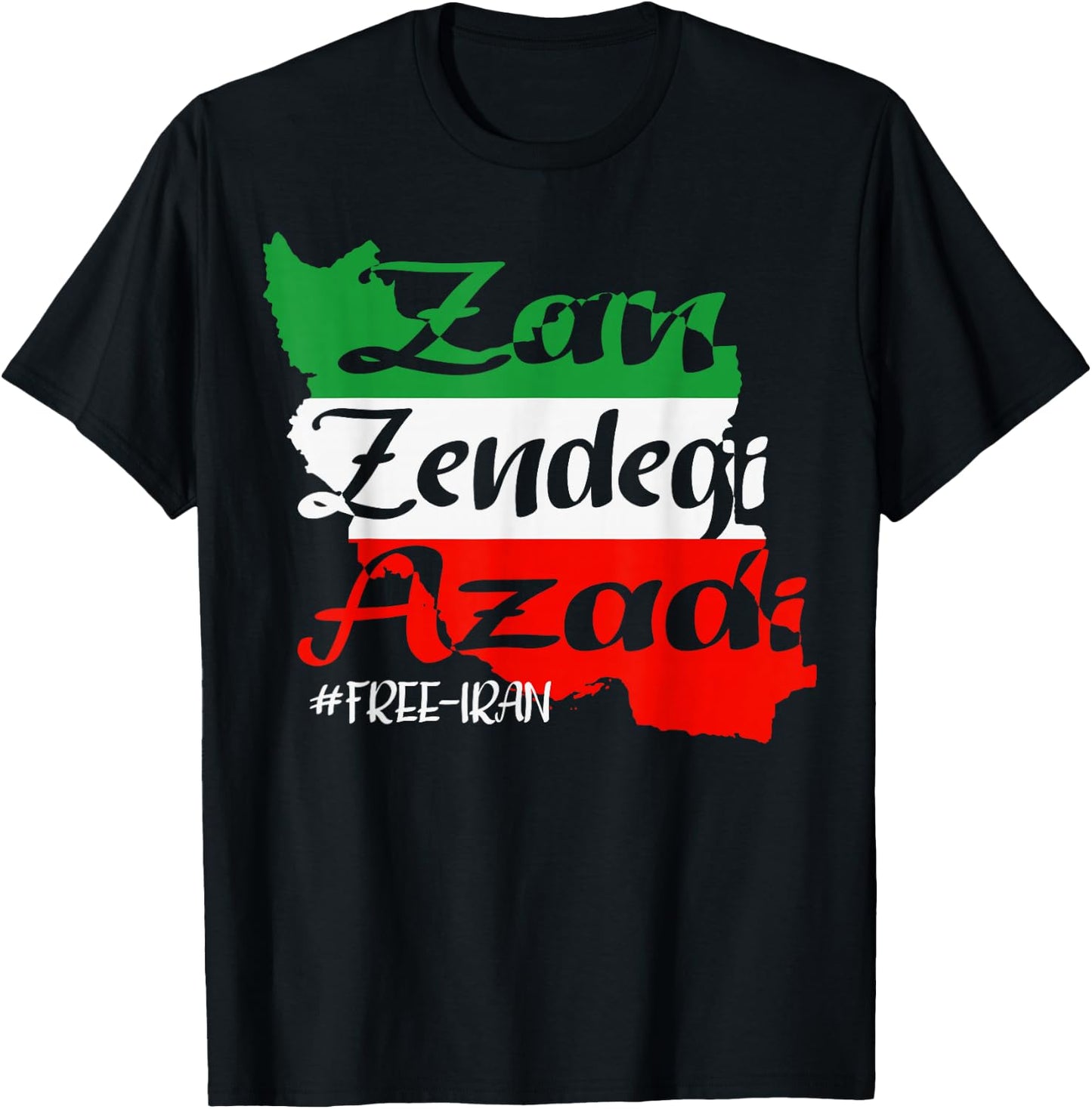 Zan Zendegi Azadi iran T-Shirt - T-Shirt | Black