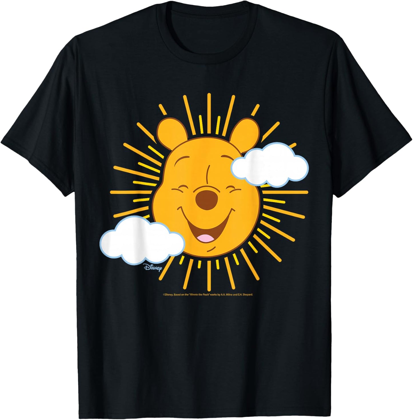 Winnie the Pooh - Pooh Sun Face T-Shirt - T-Shirt | Black