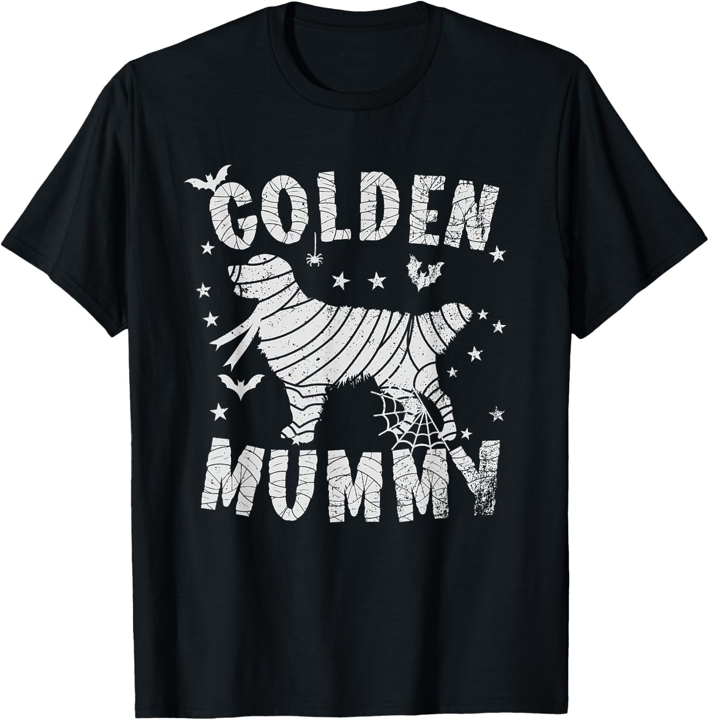 Golden Mummy Retriever - Halloween T-Shirt - T-Shirt | Black
