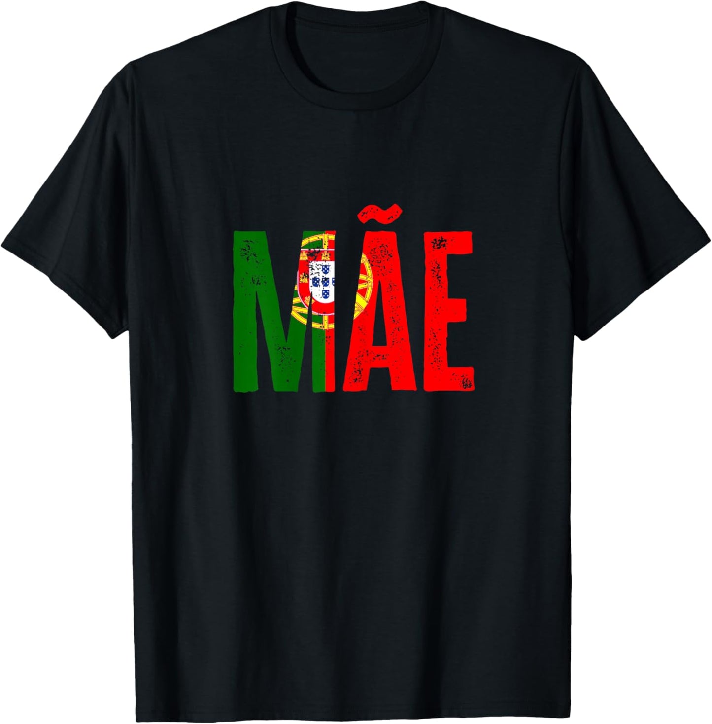 Funny Portuguese Mãe Portugal Flag T-Shirt - T-Shirt | Black