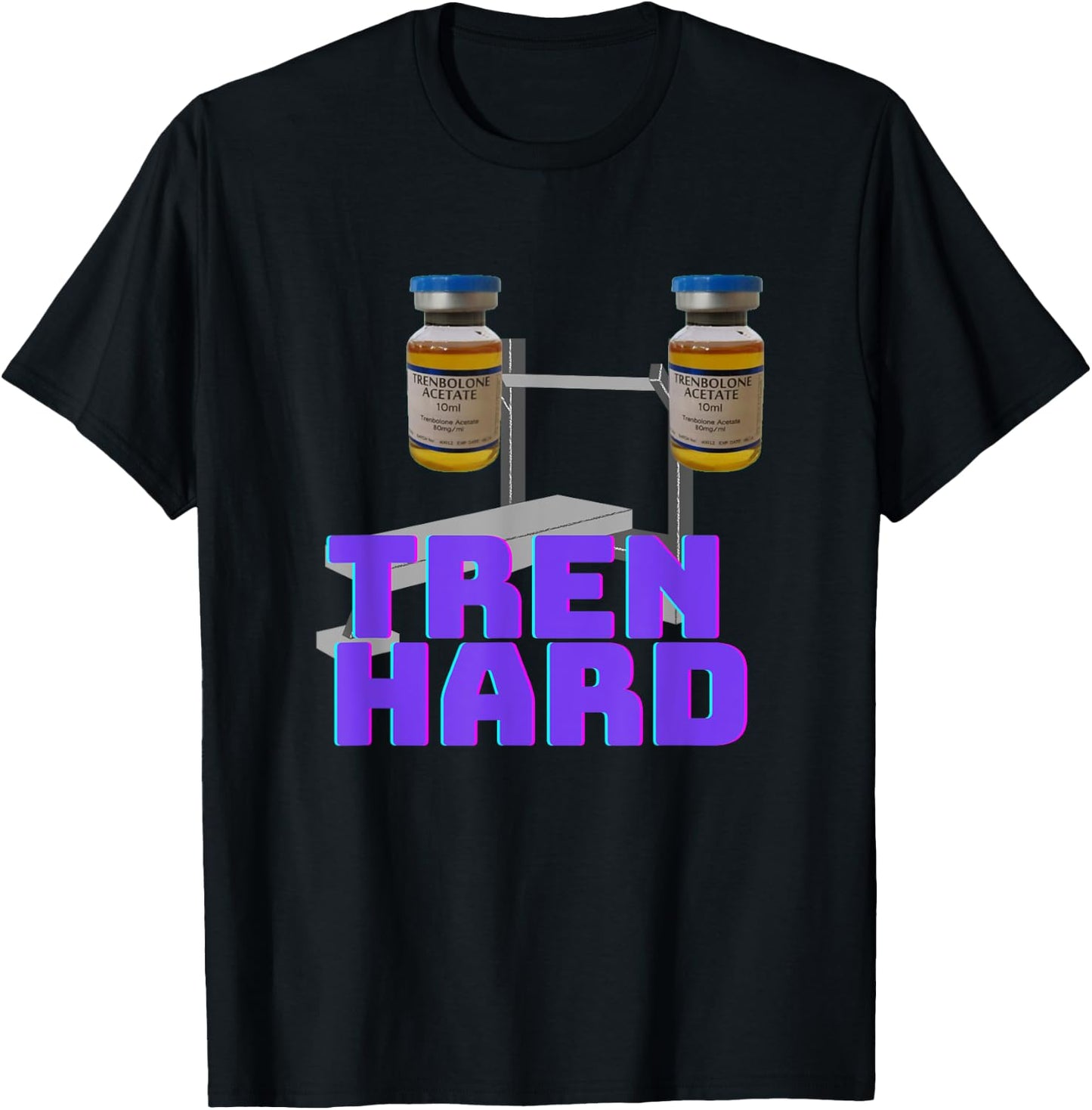 Tren Hard | Fitness | Gym Funny T-Shirt - T-Shirt | Black