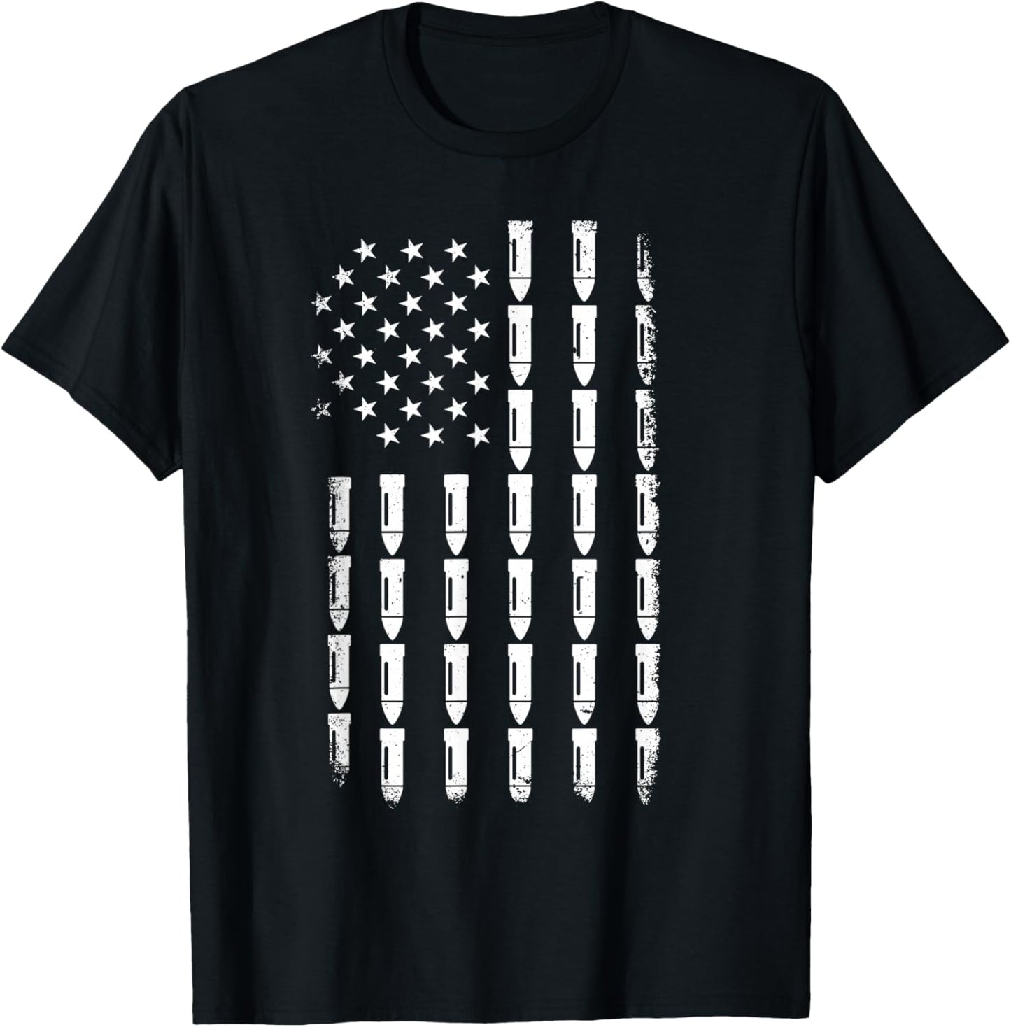 American Flag Bullet Ammo usa T-Shirt - T-Shirt | Black