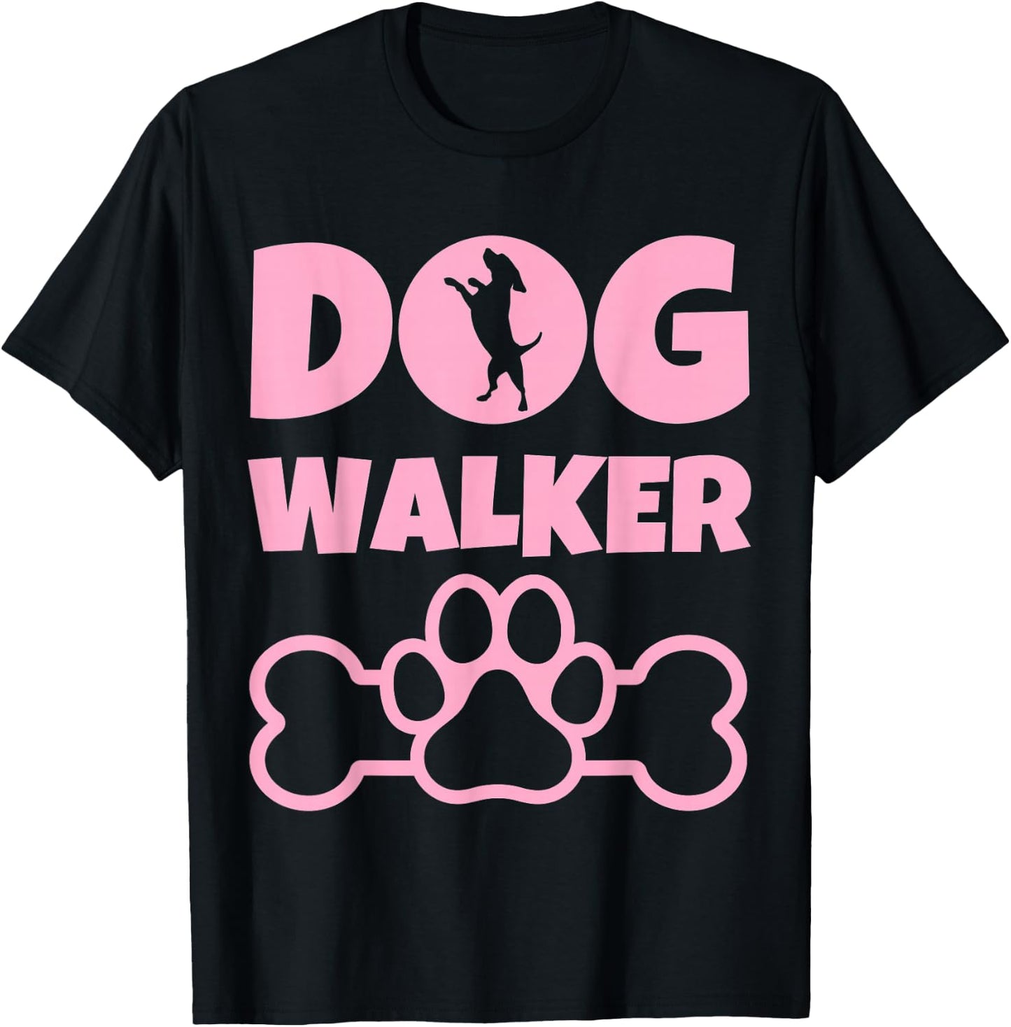Dog Walker - Dog Lover Present - Dog Owner - Dog Walking T-Shirt - T-Shirt | Black