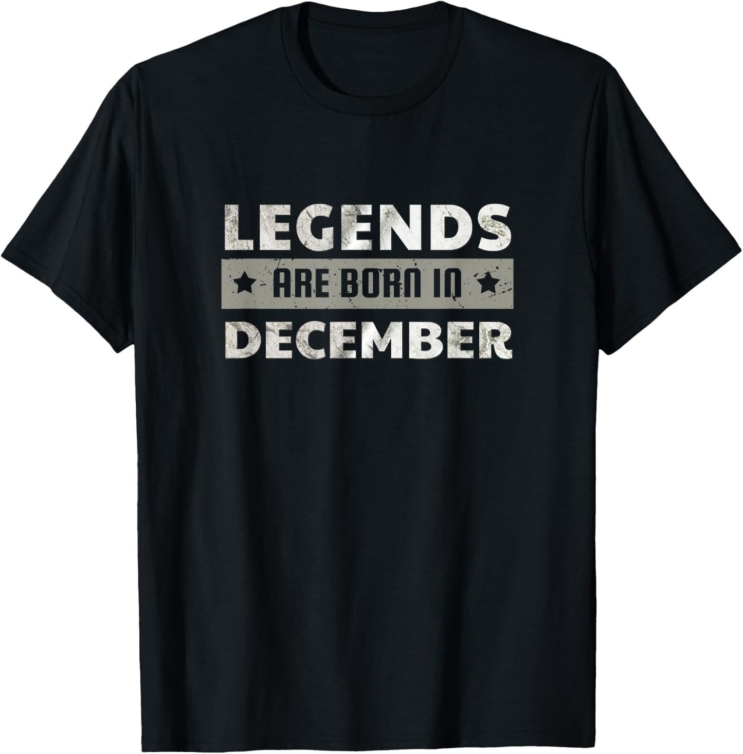Legend Are Born In December birthday Vintage Cool T-Shirt - T-Shirt | Black