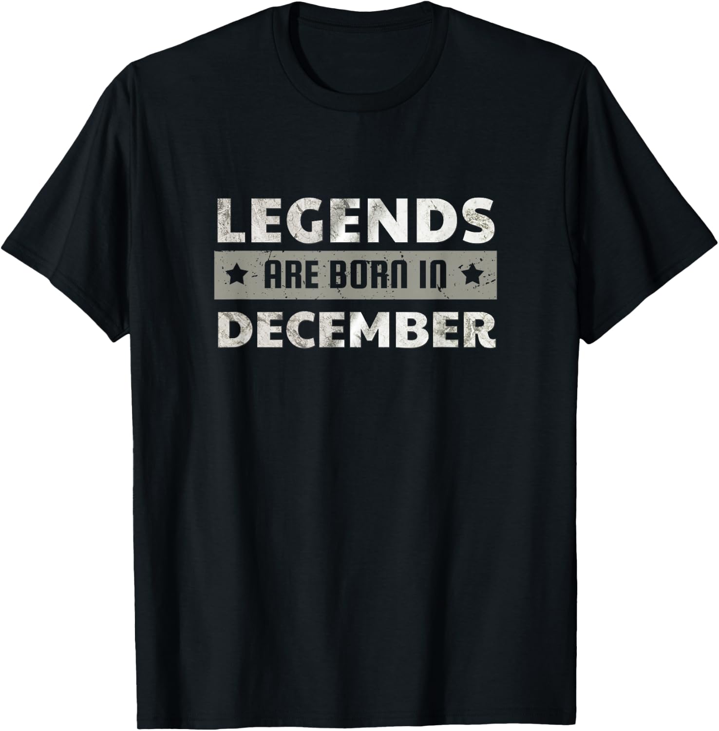 Legend Are Born In December birthday Vintage Cool T-Shirt - T-Shirt | Black