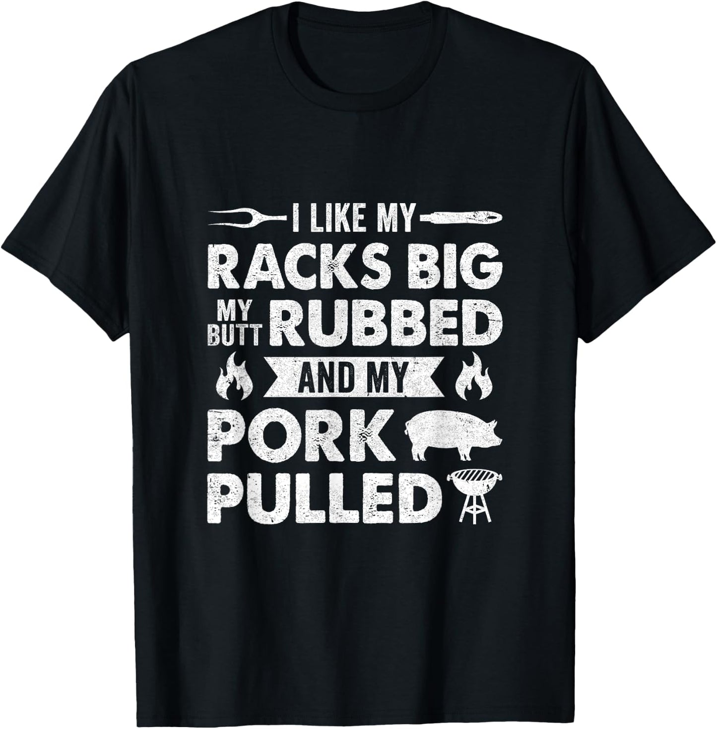 Cool Grilling Women Pork Rub Smoking Bbq Meat Smoker T-Shirt - T-Shirt | Black