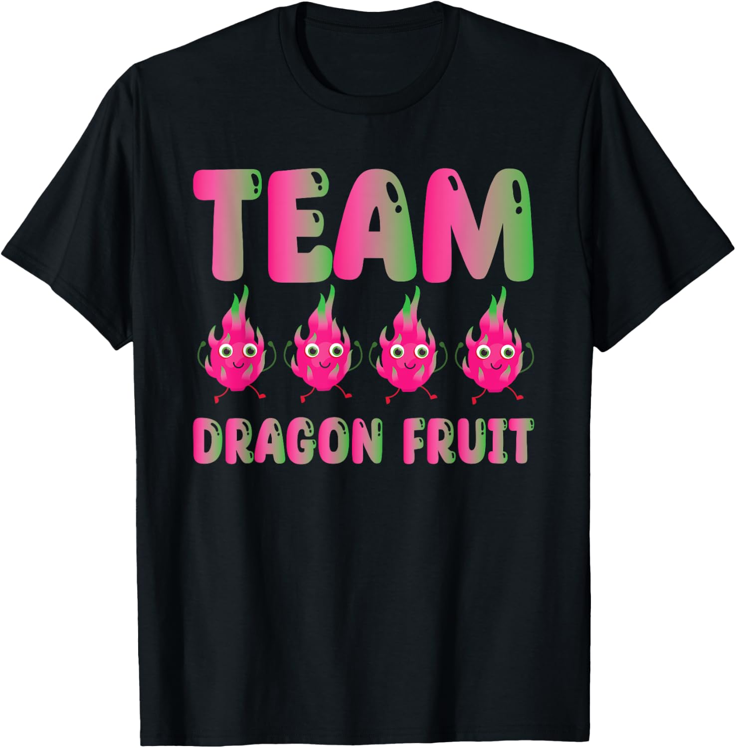 Funny Team Dragon Fruit Costume Love Tropical Food T-Shirt - T-Shirt | Black