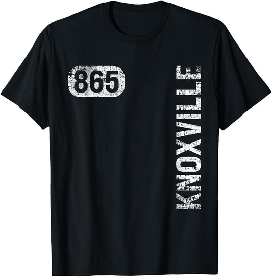 TN Hometown Love Retro Souvenir Apparel Knoxville Tennessee 865 Area Code Vintage Retro T-Shirt - T-Shirt | Black