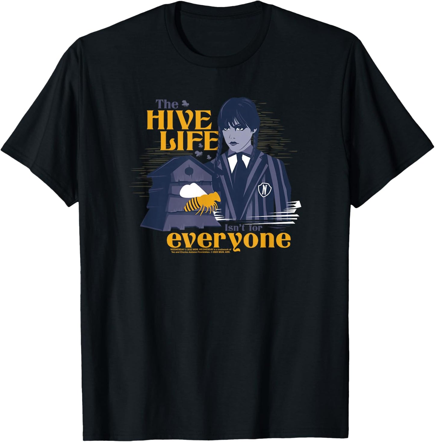 Wednesday The Hive Life Bee Poster T-Shirt - T-Shirt | Black