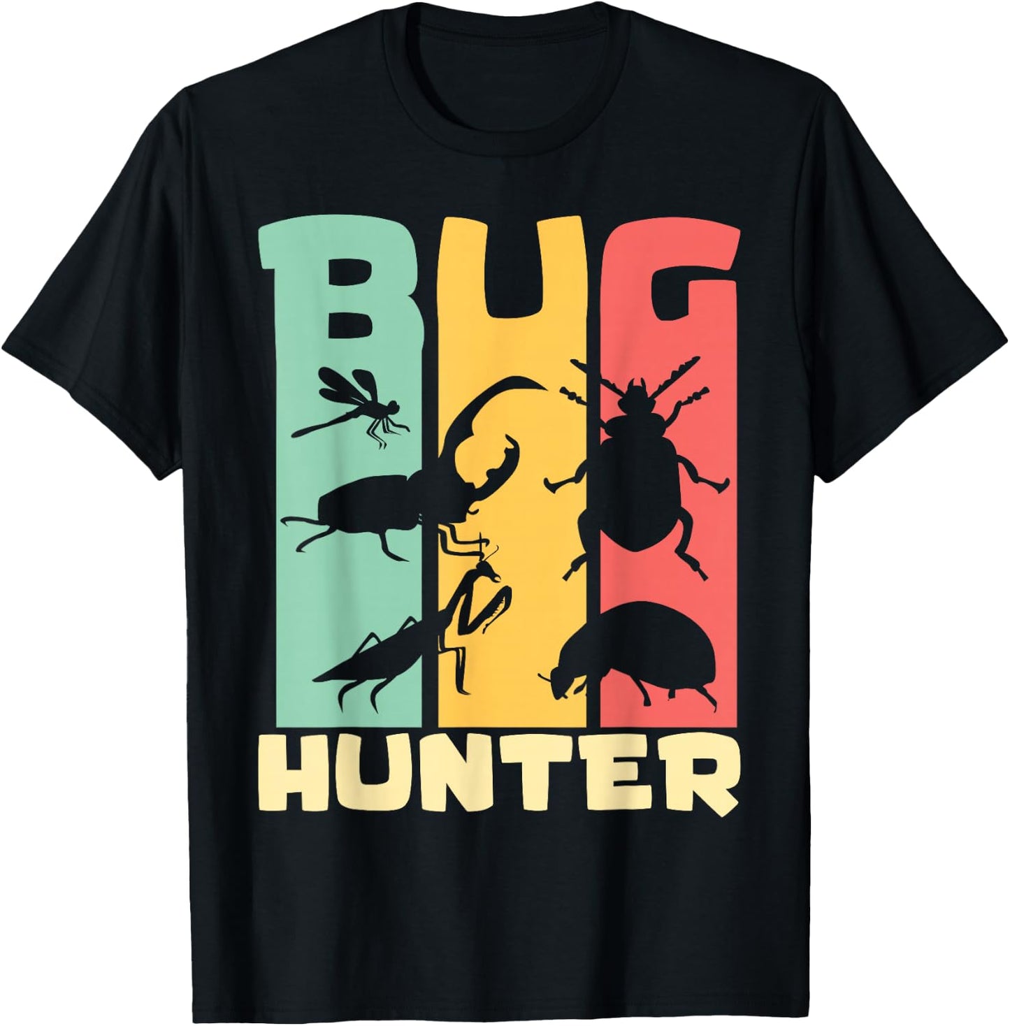 Bug Hunter Entomologist Insects for Boys Girls Kids T-Shirt - T-Shirt | Black