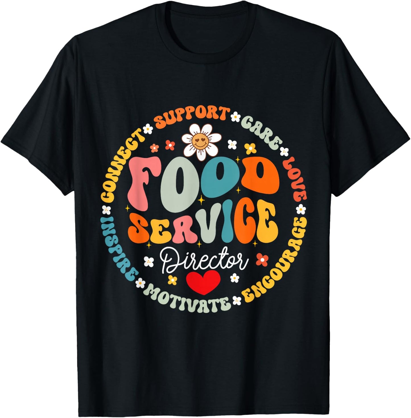 Food Service Director Cafeteria Team Helper School Squad T-Shirt - T-Shirt | Black