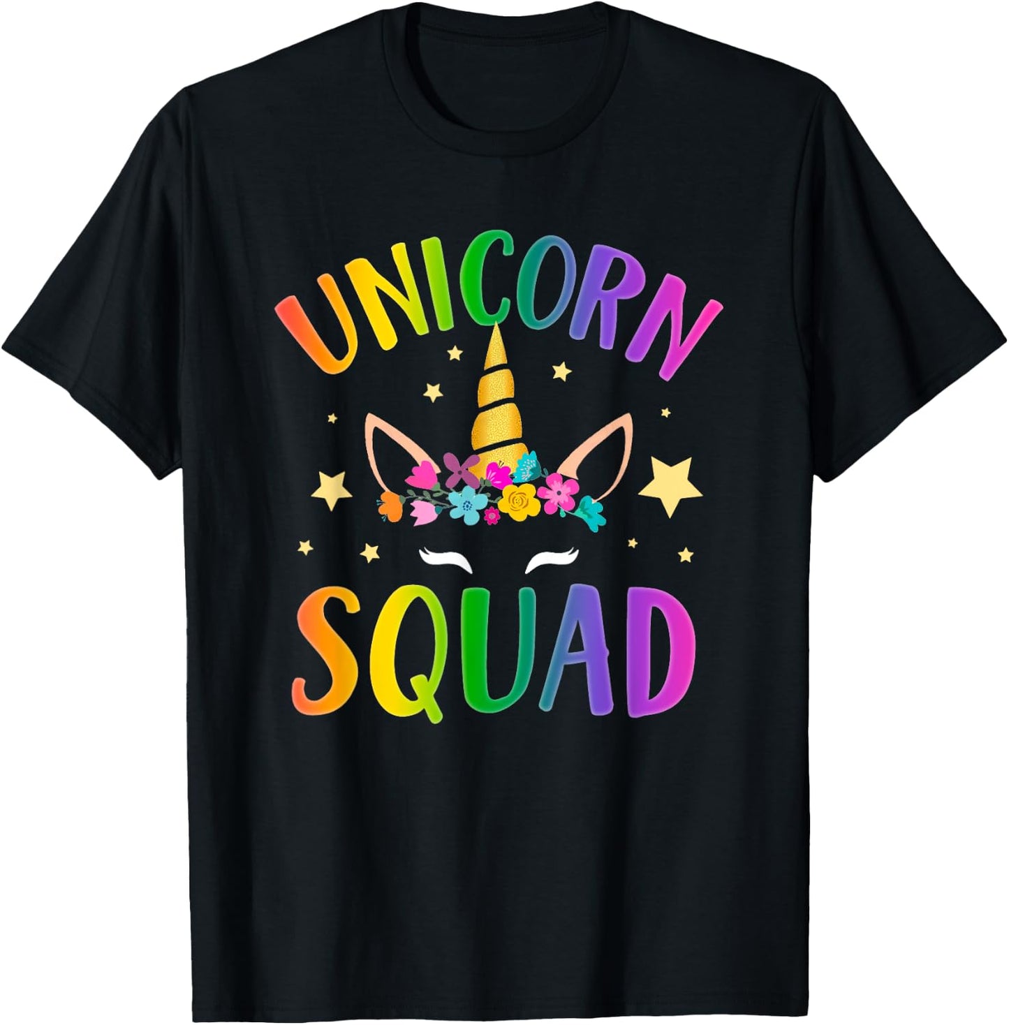 Unicorn Squad Costume Cute Unicorn Lover Gifts Girls Women T-Shirt - T-Shirt | Black