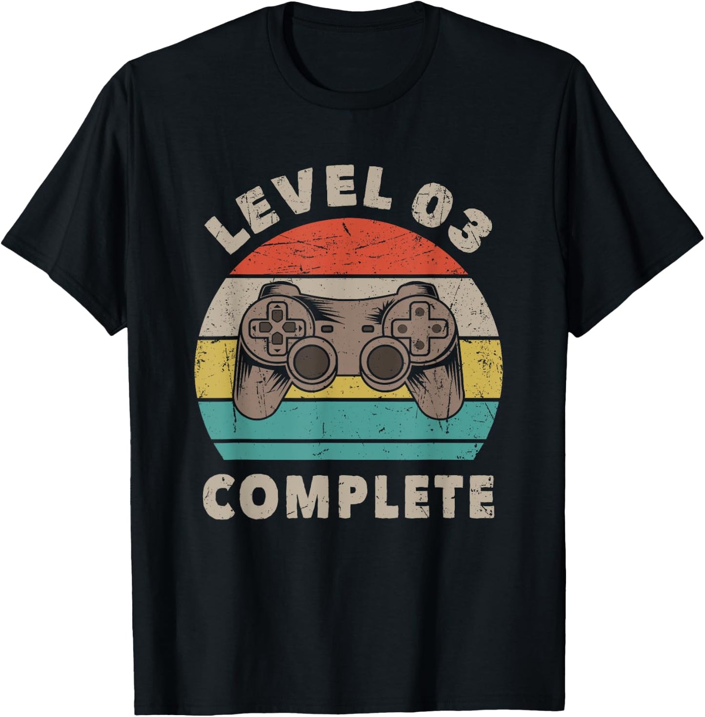 3rd Wedding Anniversary 3 Year Him Her Level 3 Complete T-Shirt - T-Shirt | Black