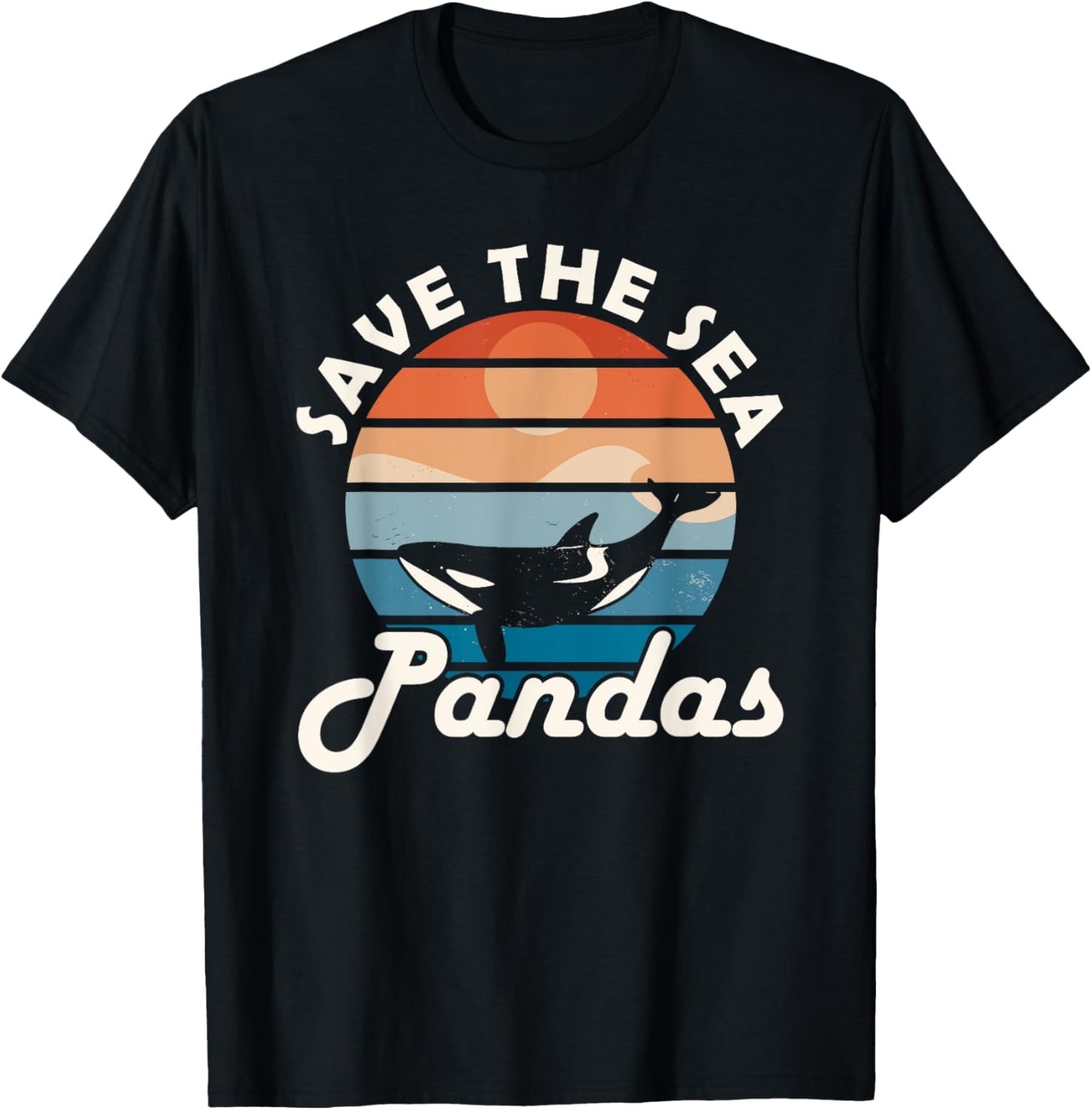 Save the Sea Pandas Marine Biologist T-Shirt - T-Shirt | Black