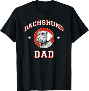 Wirehaired Dachshund Dad Dog Father T-Shirt - T-Shirt | Black