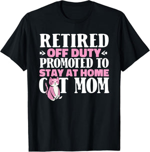 Retired Cat - Pensioner Retire Retirement T-Shirt - T-Shirt | Black