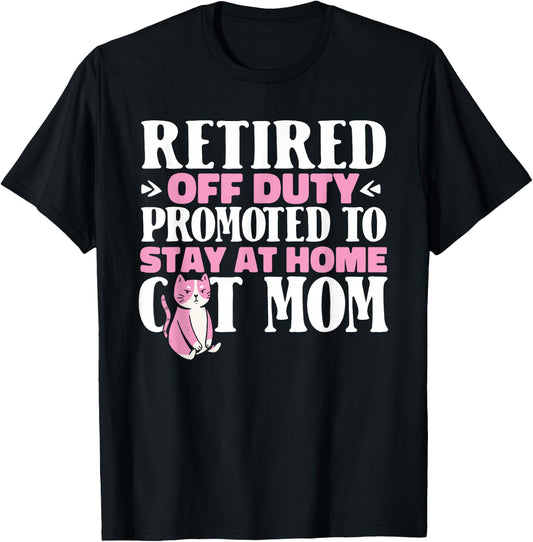 Retired Cat - Pensioner Retire Retirement T-Shirt - T-Shirt | Black