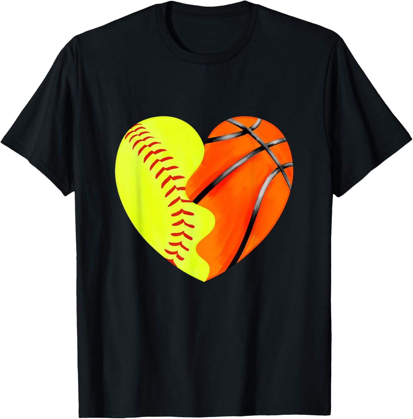 Softball Basketball - Basketball Dad Softball Mom T-Shirt - T-Shirt | Black