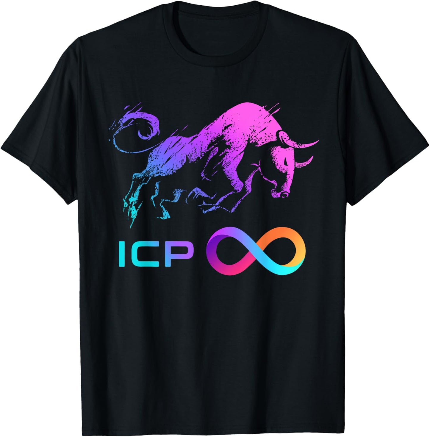 ICP Coin crypto BULLRUN HODL ICP token to be Millionaire T-Shirt - T-Shirt | Black
