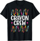 Crayon Crew Coloring Artistic Drawing Color T-Shirt - T-Shirt | Black