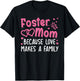 Cool Foster Mom Girls Foster Parent Love Adoption T-Shirt - T-Shirt | Black