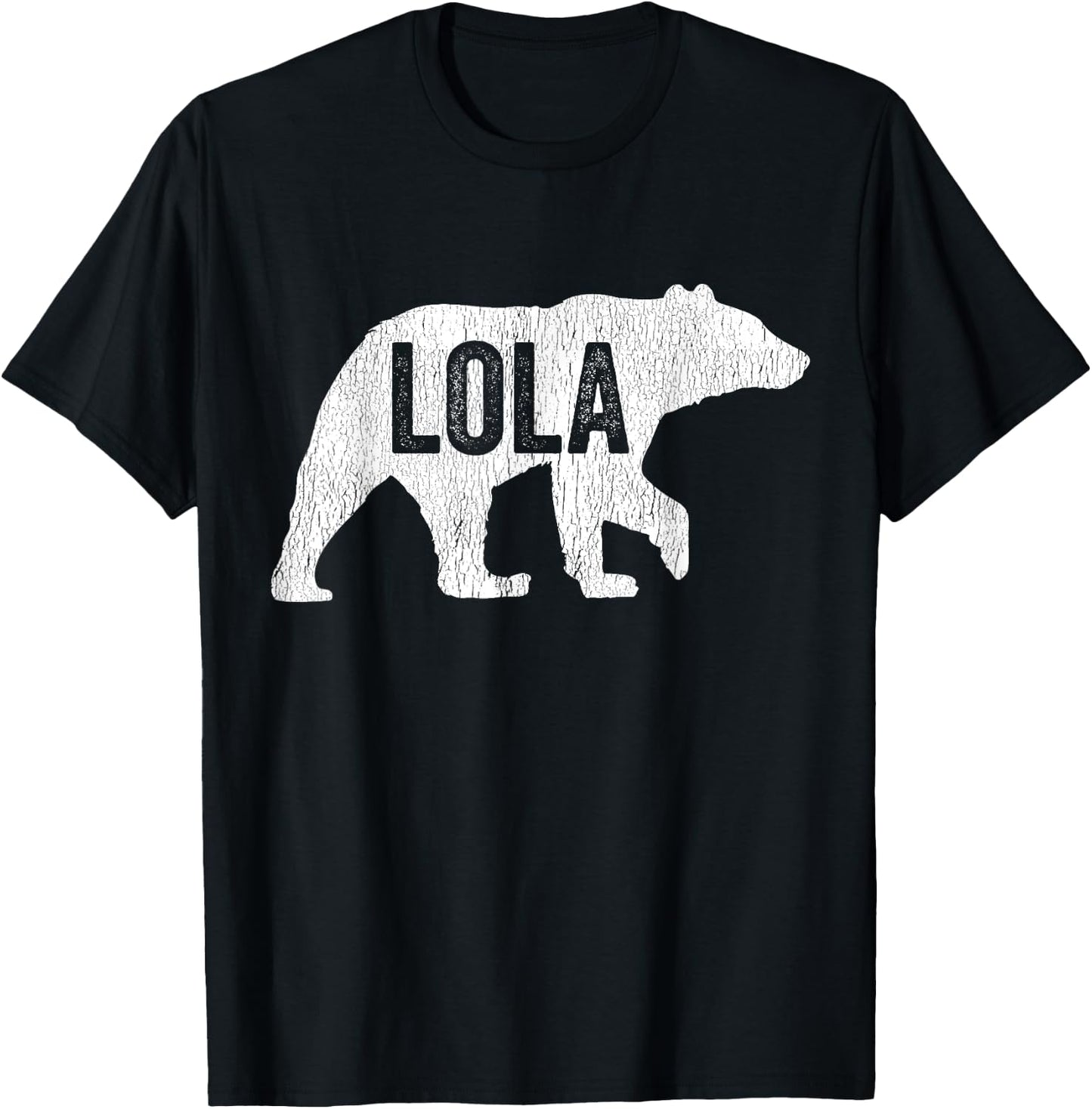Lola Bear Matching Family Camping Bear Funny Lola T-Shirt - T-Shirt | Black