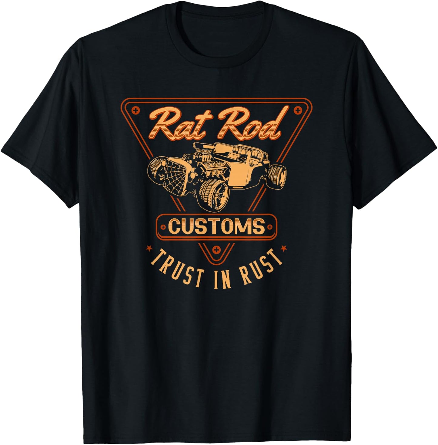 Rat Rod Customs, Vintage Hot Rod T-Shirt - T-Shirt | Black
