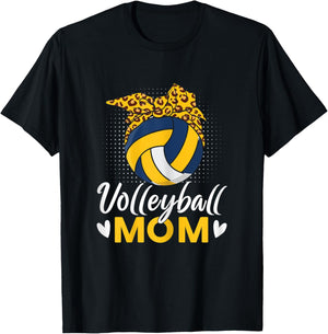Volleyball Mom Volley Player Mom T-Shirt - T-Shirt | Black