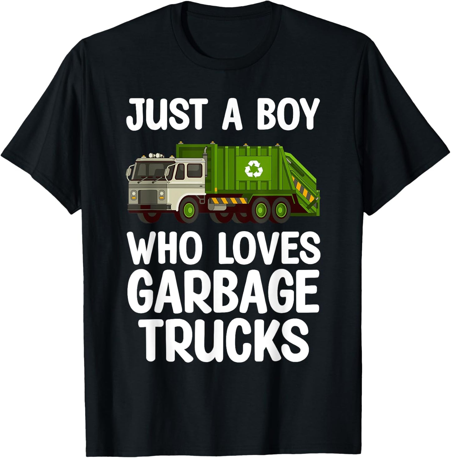 Best Garbage Truck Art For Toddler Boys Trash Garbage Man T-Shirt - T-Shirt | Black