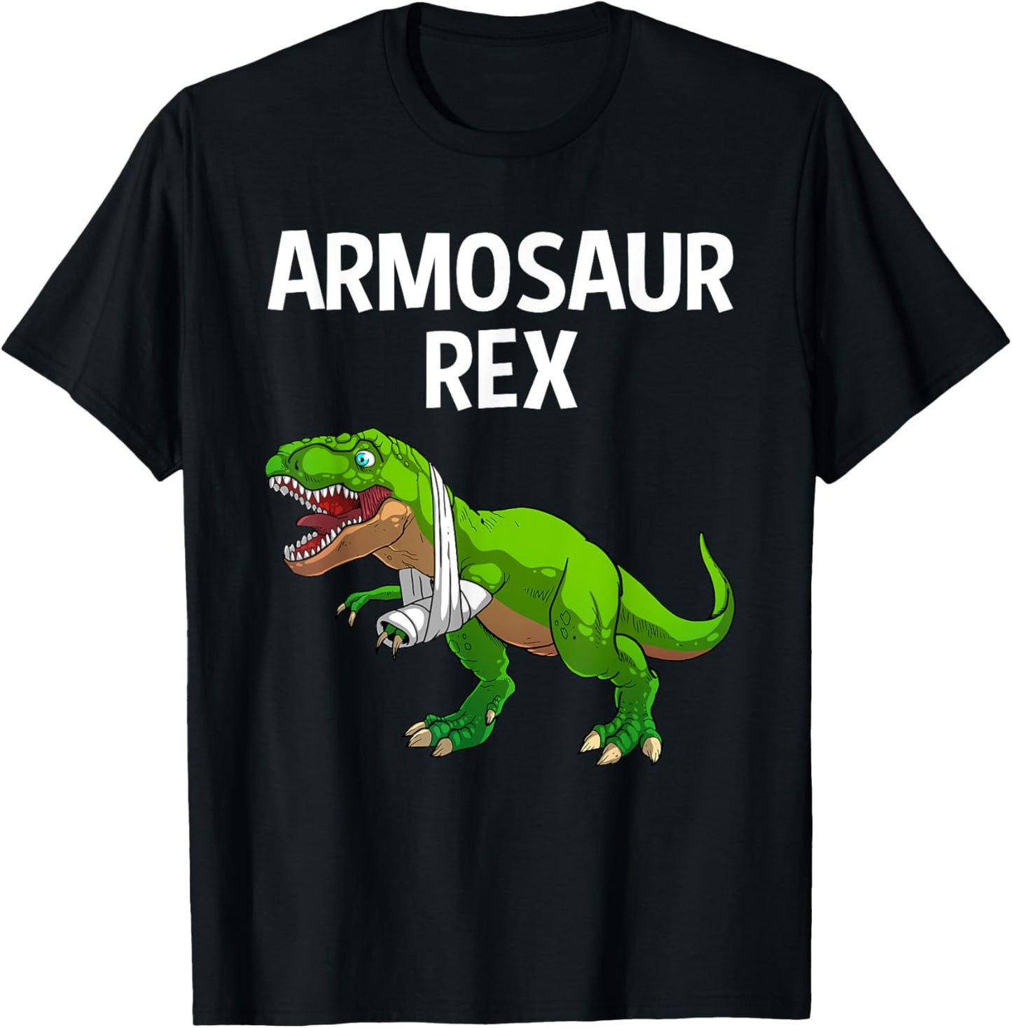 Cool Broken Arm Boy Kids Dinosaur Broke Bone Surgery T-Shirt - T-Shirt | Black
