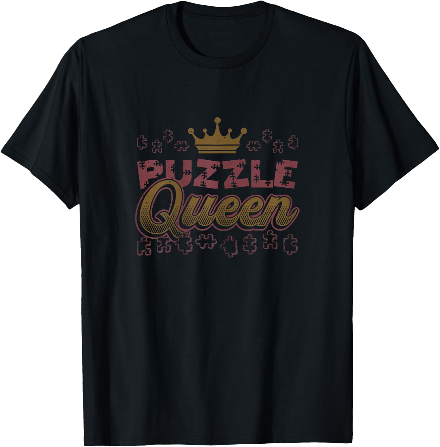 Puzzle Queen Puzzling Jigsaw Puzzle Queen T-Shirt - T-Shirt | Black
