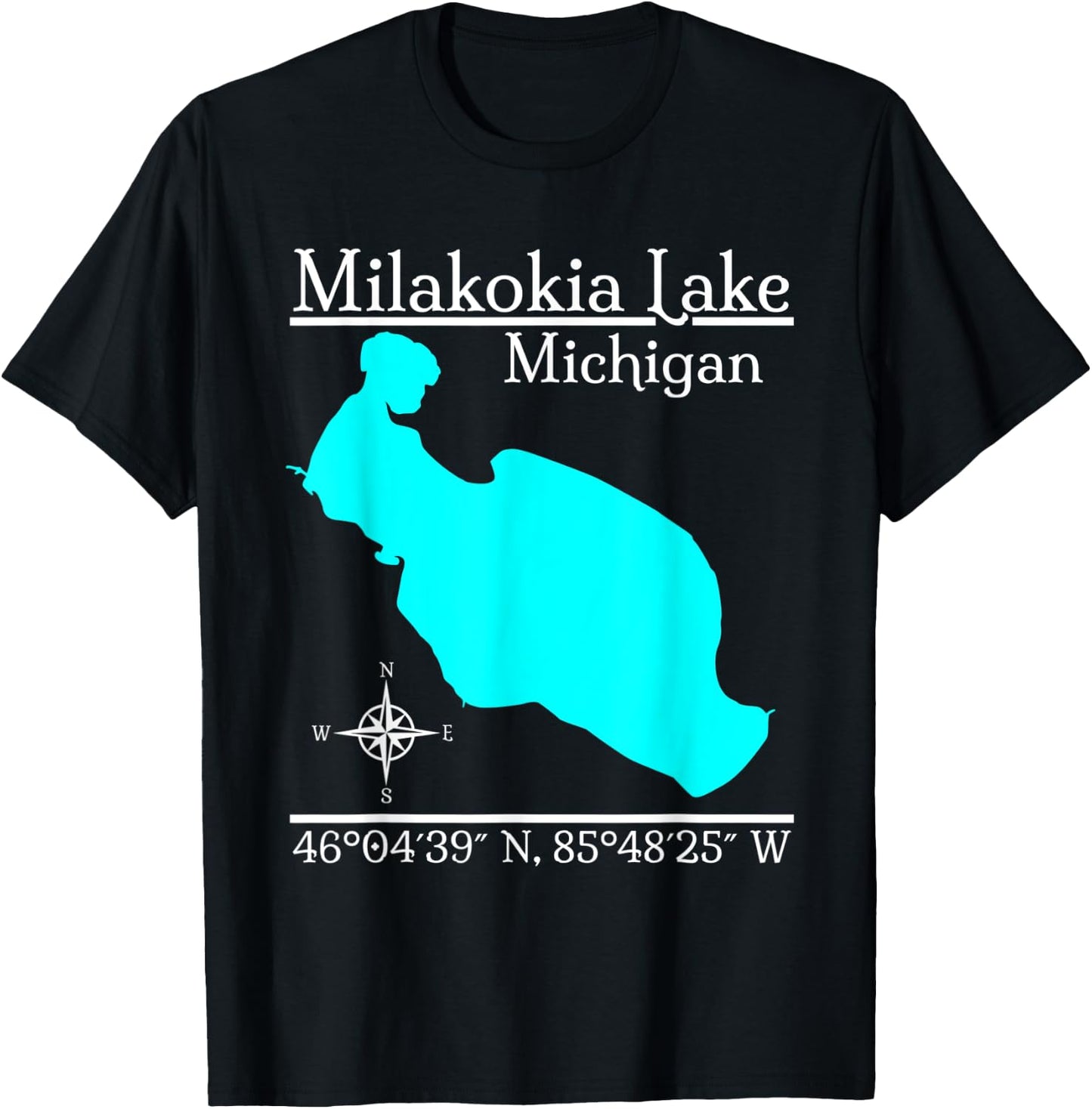 Milakokia Lake, Michigan T-Shirt - T-Shirt | Black