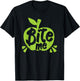 Green Apples Bite Me Distressed Apple Lovers T-Shirt - T-Shirt | Black