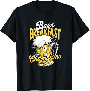Beer Breakfast of champions - Breakfast Morning Beer Drinker T-Shirt - T-Shirt | Black