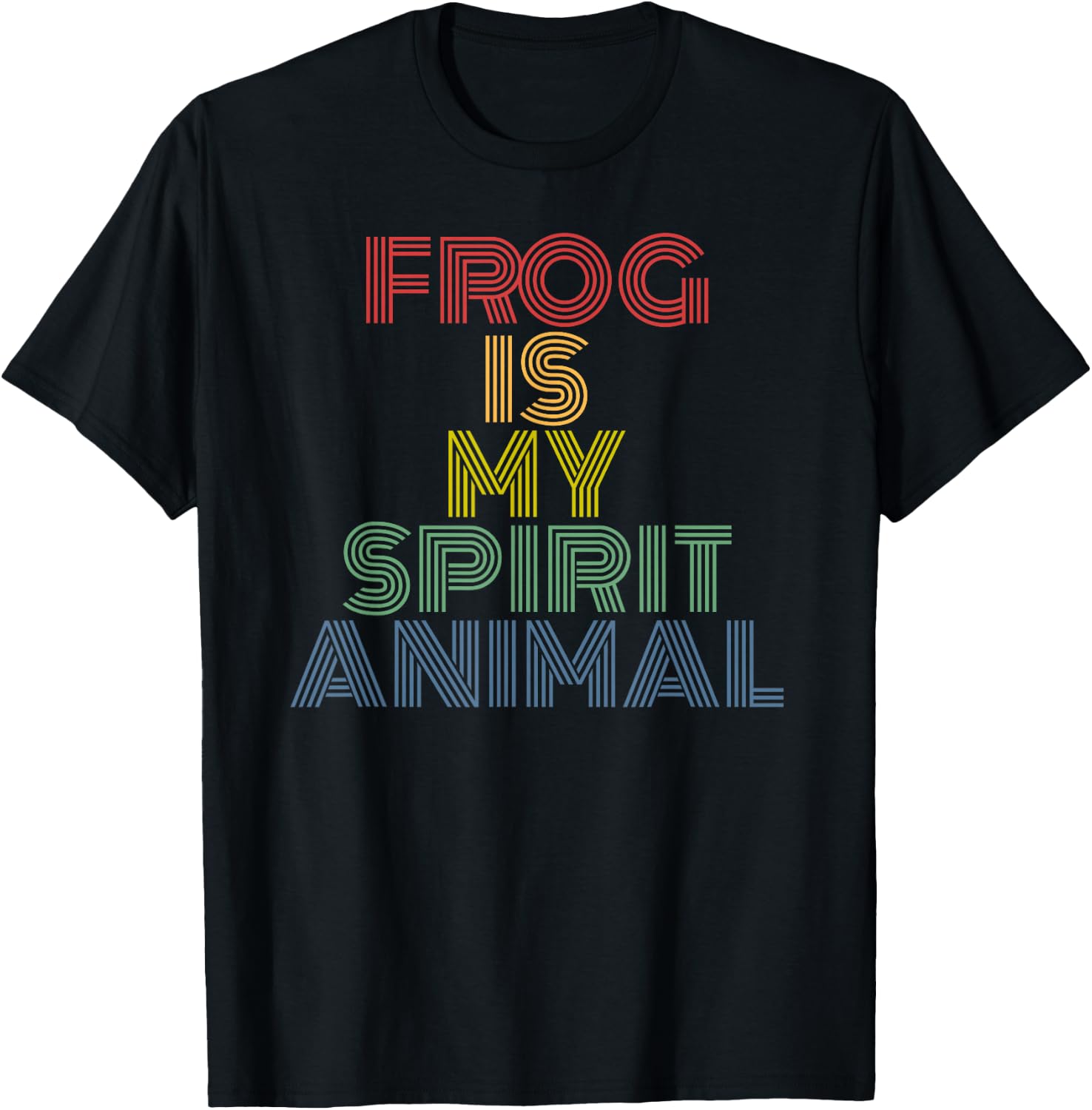 Frog Is My Spirit Animal retro 70s vintage T-Shirt - T-Shirt | Black