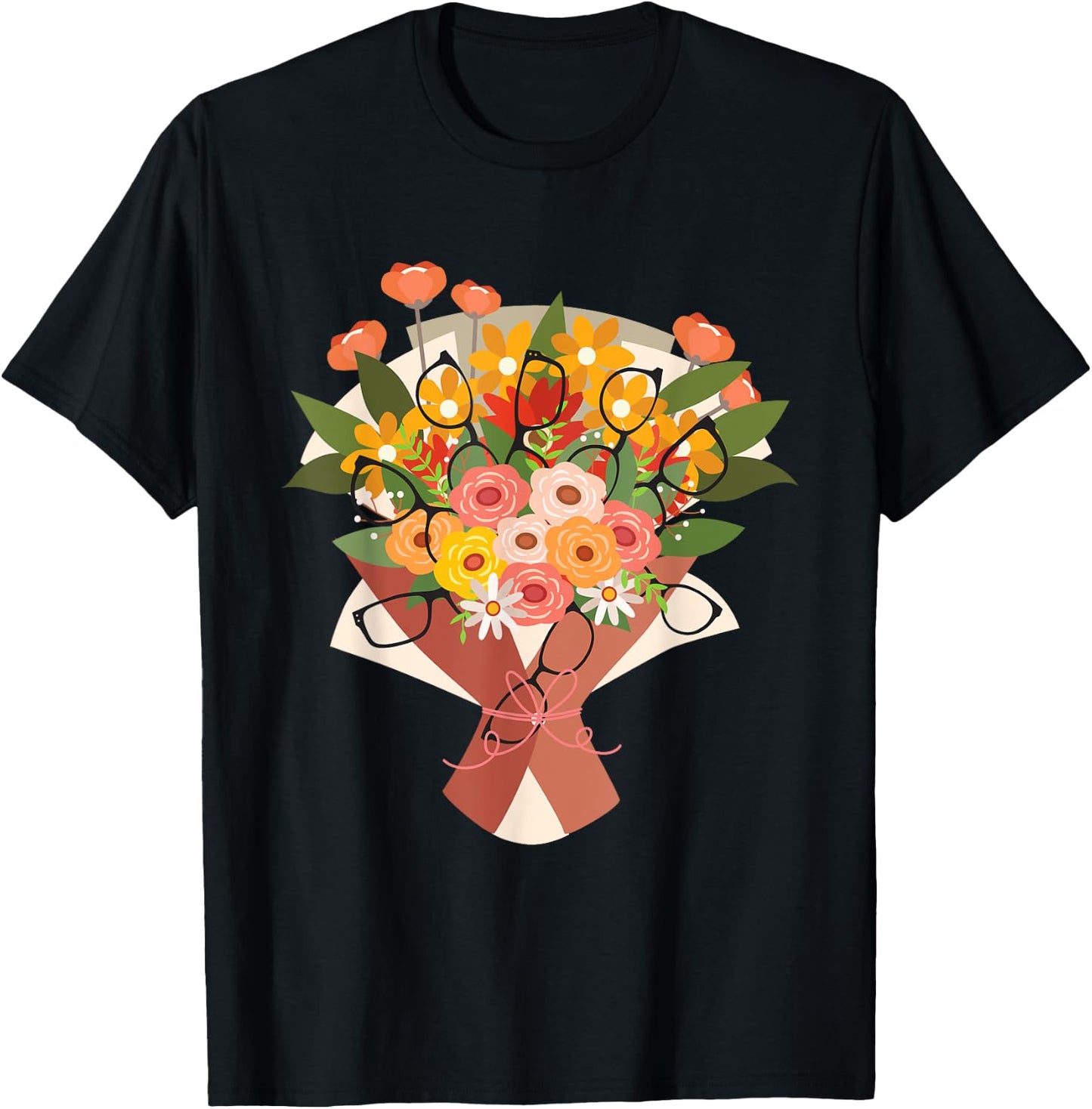 Eyeglasses Bouquet - Optometrist Physician Eye Specialist T-Shirt - T-Shirt | Black