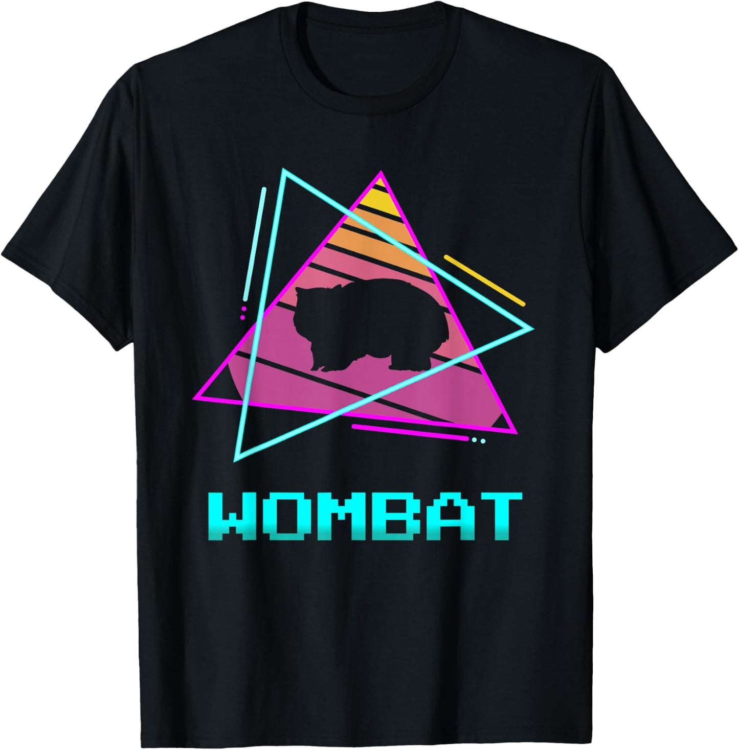 Retro Wombat Wombats T-Shirt - T-Shirt | Black