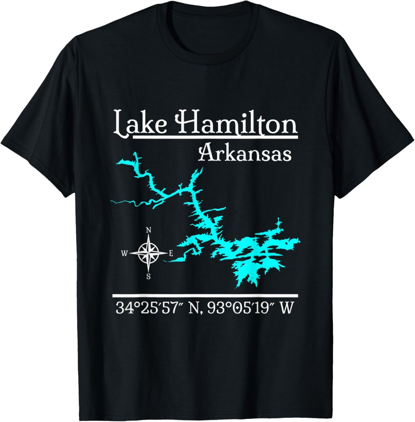 Lake Hamilton - Arkansas T-Shirt - T-Shirt | Black