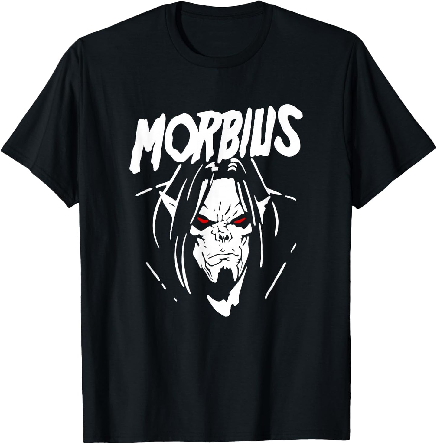 Marvel Comics Retro Classic Morbius Big Face Outline T-Shirt - T-Shirt | Black