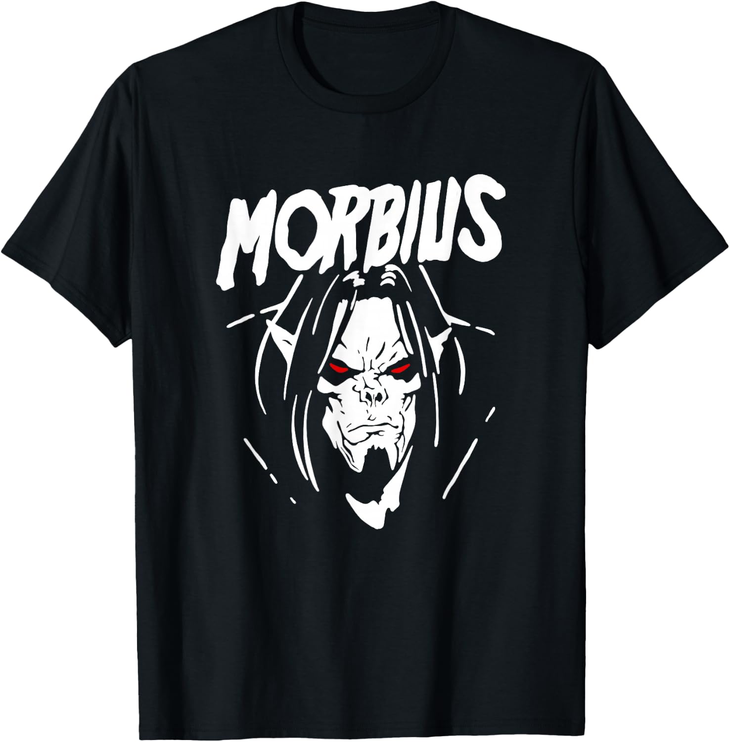 Marvel Comics Retro Classic Morbius Big Face Outline T-Shirt - T-Shirt | Black