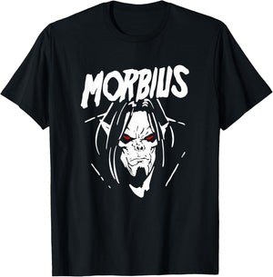 Marvel Comics Retro Classic Morbius Big Face Outline T-Shirt - T-Shirt | Black