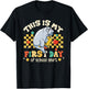 Groovy This Is My First Day Of School Funny Manatee Gifts T-Shirt - T-Shirt | Black