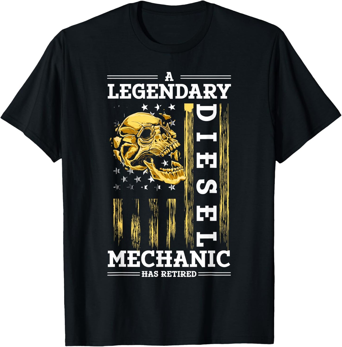 Retirement Retired Diesel Mechanic T-Shirt - T-Shirt | Black