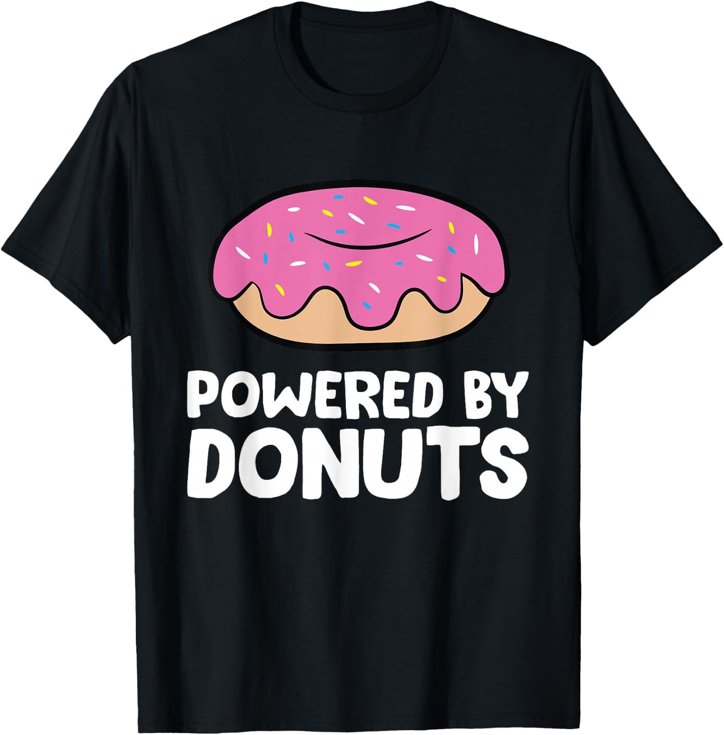 Powered by Donuts T-Shirt - T-Shirt | Black