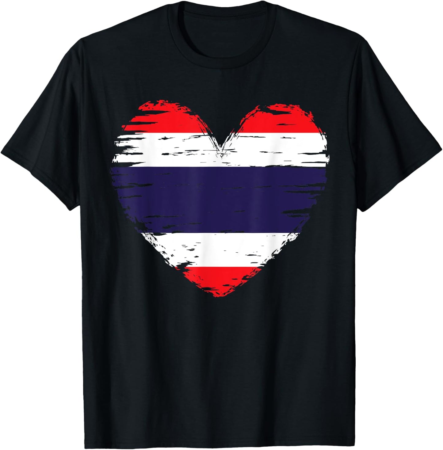 Thailand Heart Outfit - Thailand Heart Flag I love Thailand T-Shirt - T-Shirt | Black