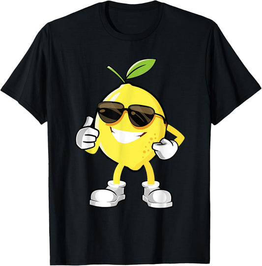 Happy Lemon Halloween Costume Team Fun Lemon Sunglusses T-Shirt - T-Shirt | Black