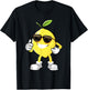 Happy Lemon Halloween Costume Team Fun Lemon Sunglusses T-Shirt - T-Shirt | Black